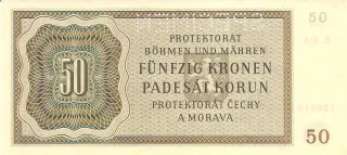 Czech Republic 50 Korun, 1944 reverse
